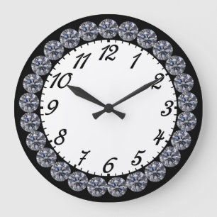 Horloge en diamant avec chiffres