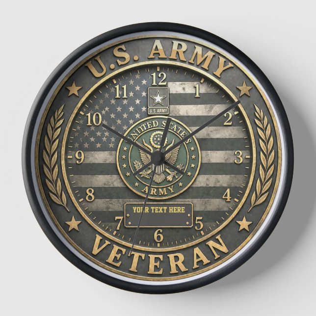 Horloge en hommage aux vétérans de l'armée (Recto)