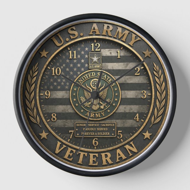 Horloge en hommage aux vétérans de l'armée (Recto)