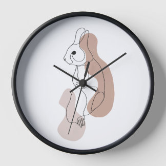 Horloge en ligne artistique Lapin minimaliste