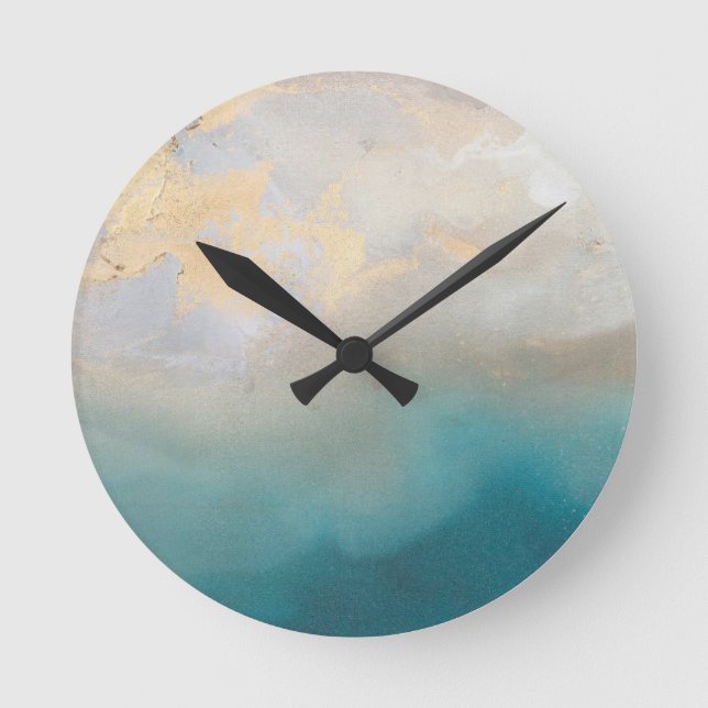 Horloge en marbre bleu et or (Recto)