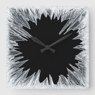 Horloge en verre cassé