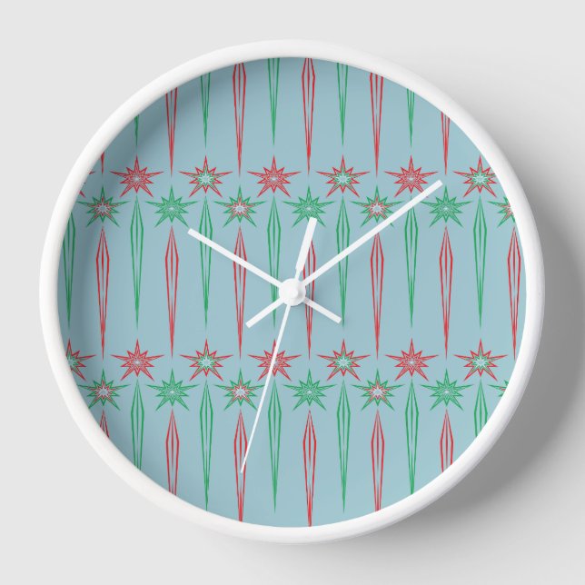 Horloge encadrée en bois du milieu des Icicles (Recto)