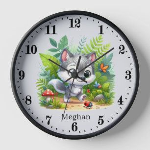 Horloge Enfants cool unisex loup