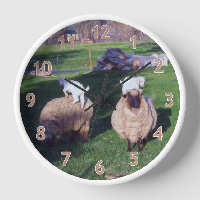 Horloge Enfants sur les moutons (Recto)