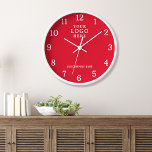 Horloge Entreprise Nom Entreprise Logo Entreprise Marque R<br><div class="desc">Les horloges murales avec le logo de l'entreprise font des cadeaux promotionnels d'entreprise uniques. Personnalisez avec votre nom d'entreprise et logo. Les horloges font aussi de grands cadeaux d'appréciation pour les employés.</div>