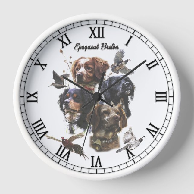 Horloge Épagneul breton (Recto)