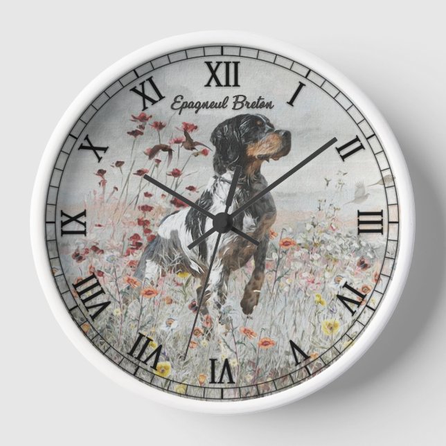 Horloge Épagneul breton (Recto)