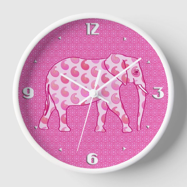 Horloge Ephène de mer - rose glacé et fuchsia (Recto)