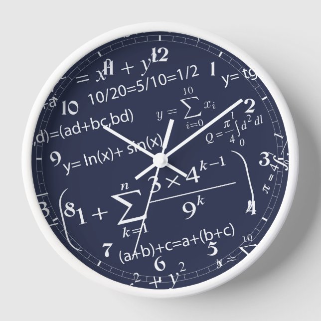 Horloge Équations amusantes pour les professeurs de mathém (Recto)