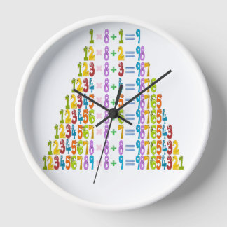 Horloge Équations mathématiques amusantes glacières