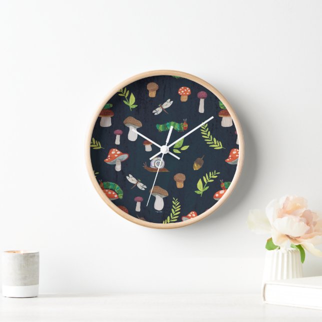 Horloge Eric Carle | Motif Bugs et Champignons (Maison)
