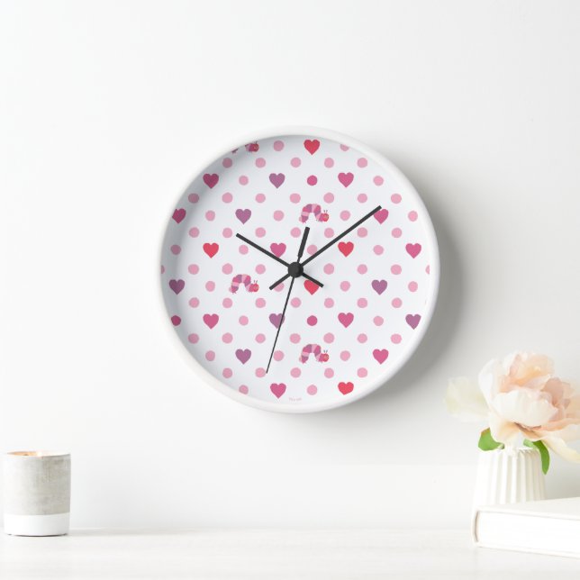 Horloge Eric Carle | Valentine Heart Polka Dot Motif (Maison)
