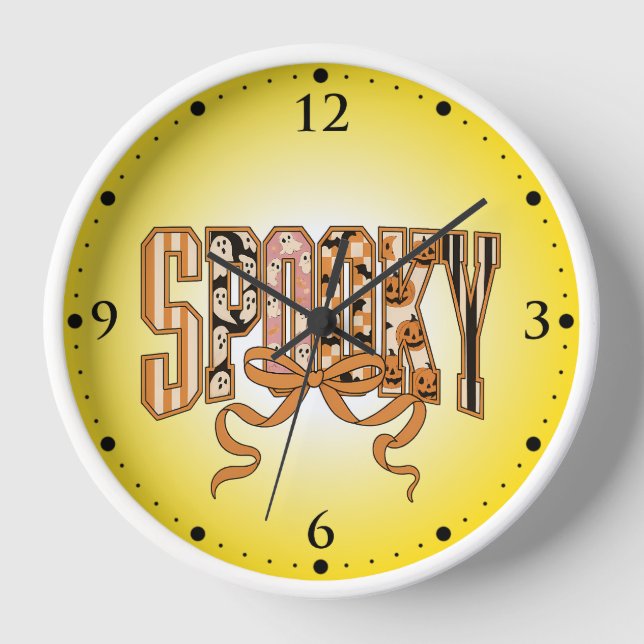 Horloge esthétique de Halloween Coquette Épouvantable-6616 (Recto)