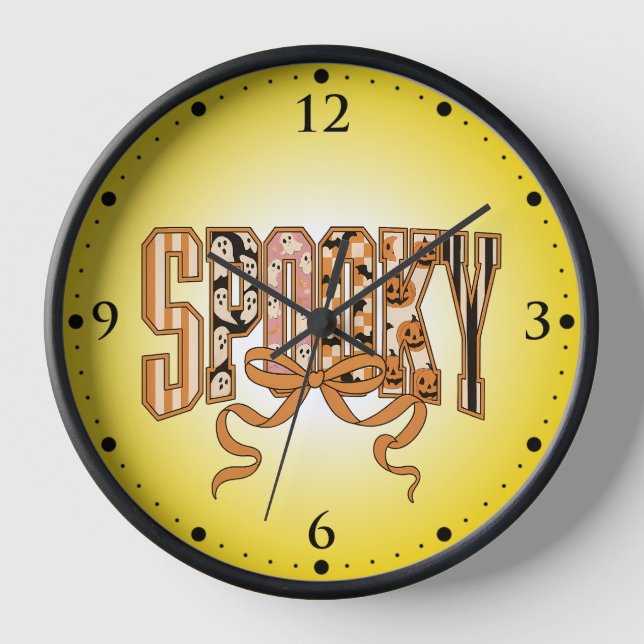 Horloge Esthétique Halloween Coquette Épouvantable-66166 (Recto)