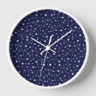 Horloge Étoiles et constellations dans le ciel nocturne