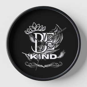 Horloge Être une typographie motivationnelle   Plumes et f