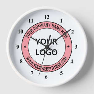 Horloge Exemple d'horloge de logo d'entreprise personnalis