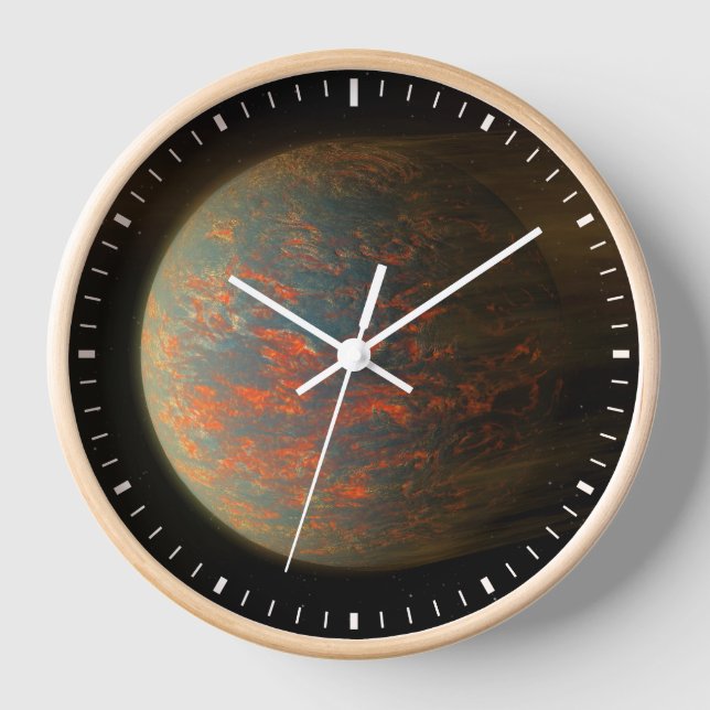 Horloge Exoplanet 55 Cancri E Et Sa Surface Moulée (Recto)