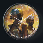 Horloge Explorateurs de planètes science-fiction Afrofutur<br><div class="desc">Imaginaire,  Sci-fi & Horror art by The Lunarium.</div>