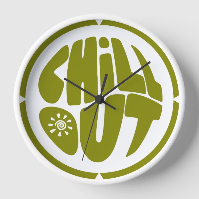 Horloge Expression de lettrage à la main en forme de boule (Recto)