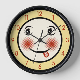Horloge Face de l'horloge rétro carré