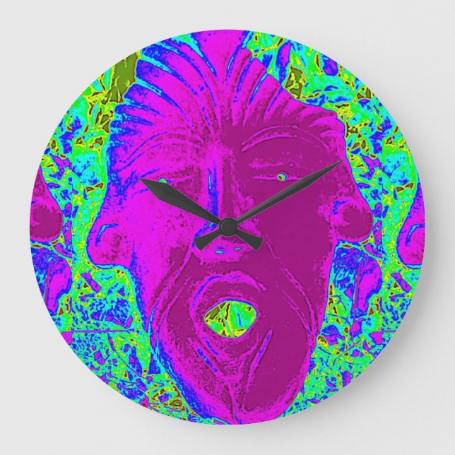 horloge faciale violette (Recto)