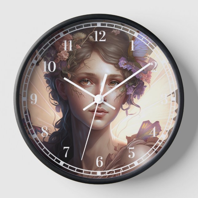 Horloge Fairy Lady Imaginaire Art (Recto)