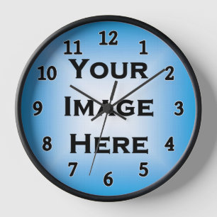 Horloge faite sur commande avec le blanc noir de