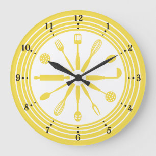 horloge faite sur commande de cuisine d'ustensiles