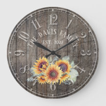 Horloge faite sur commande de nom de famille de