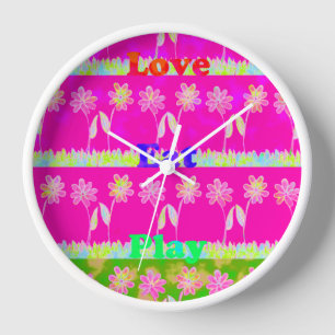 Horloge Faites gagner la date mangent l'amour et le