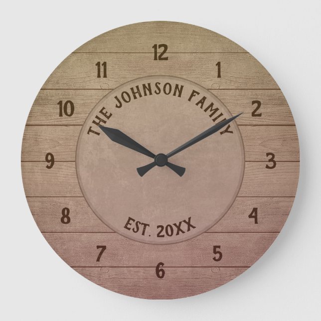 Horloge familiale personnalisable (Recto)