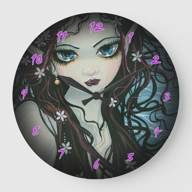 Horloge fantaisie enfant fleur fée (Recto)