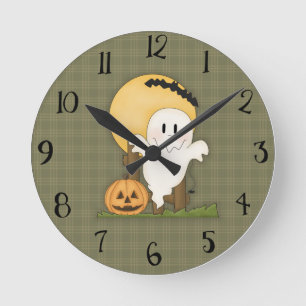 Horloge fantôme d'Halloween mignonne