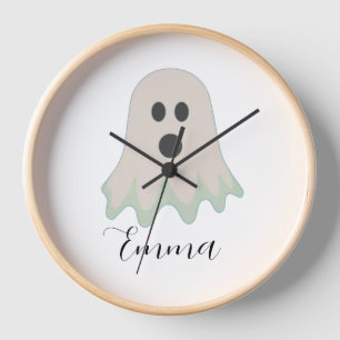 Horloge Fantôme Halloween avec nom