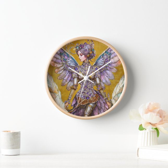 Horloge Fée en sucre précieuse parée de joyaux (Maison)