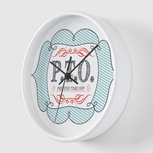 Horloge Félicitations amusantes pour faire semblant d'être (Angle)
