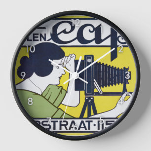 Horloge Femme caméra, photographe, Van Caspel