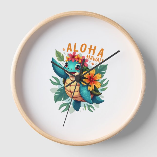 Horloge Femme Hawaiienne-Chemise Aloha Hawaii (Recto)