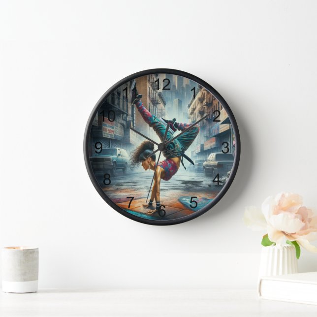 Horloge Femmes en action de Breakdancer Silhouette de New  (Maison)