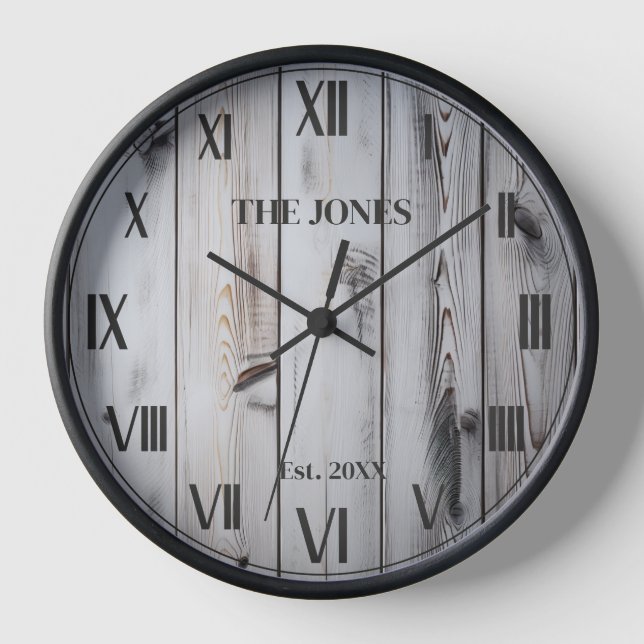 Horloge Ferme en bois Vintage rustique (Recto)