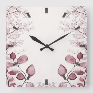 Horloge Feuille rouge moderne