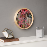 Feuilles d'érable japonais rouge et bambou