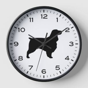 Horloge Field Spaniel Chien race Silhouette