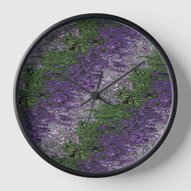 Horloge Fière de la non-binarité Groovy Funky Trippy (Recto)