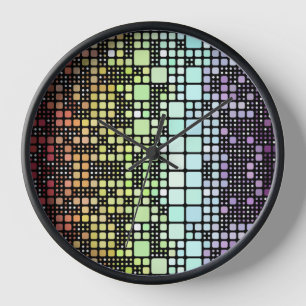 Horloge Fierté Neurogenre Géométrique Groovy Funky Rétro M