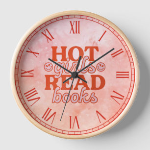 Horloge Filles Chaudes Lisent Des Livres