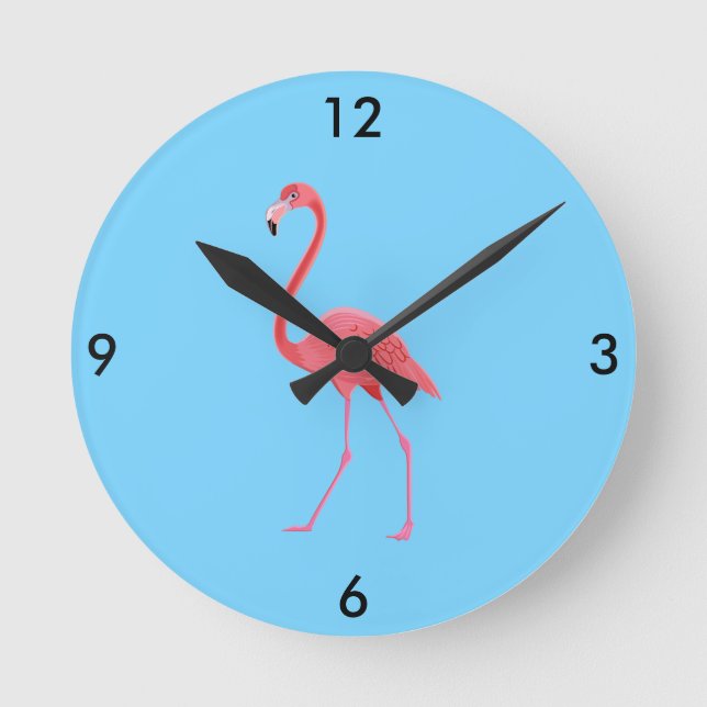 Horloge Flamant rose (Recto)