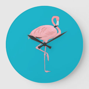 Horloge Flamant rose